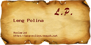 Leng Polina névjegykártya